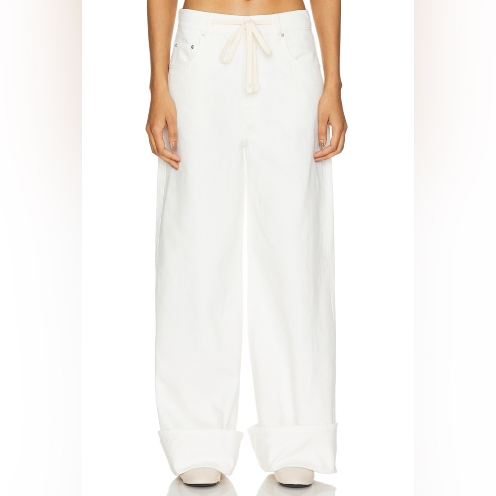 GRLFRND x Maggie MacDonald Lucia Drawstring Baggy Wide Leg Jeans in Arroyo